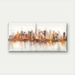 Minimalist NYC Skyline Wall Art Canvas Office Home Room Framed 80x45cm