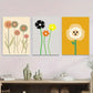 3pcs Modern Floral Colorful Flower Botanical Metal Print Ready to Hang Art