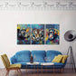 3pcs Funny Animal Poster Pop Street Metal Print Ready to Hang Art