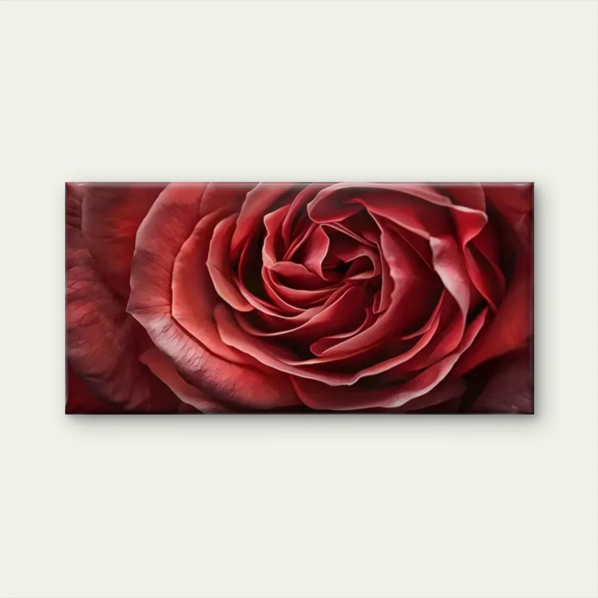 Red Rose Abstract Wall Art Canvas Office Home Room Framed 80x45cm