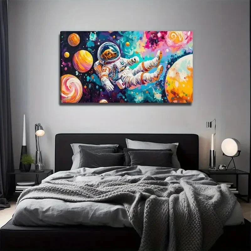 Space Fantasy Decoration Wall Art Canvas Office Home Room Framed 80x45cm