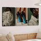 3pcs Fashion Artwork Vibrant Colors Black White Wall Art Set Canvas Framed 40x60cm - High Quality Print 100% Australian Made Wall Canvas Ready to Hang