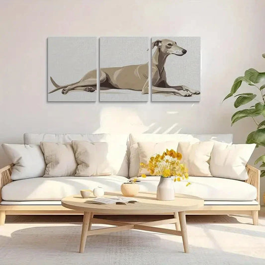 3pcs Vintage Greyhound Dog Metal Print Ready to Hang Art