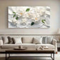 White Gardenia Flowers wall canvas office home room framed 120x60cm