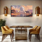 Three White Horses in Alien Wall Art Canvas Office Home Room Framed 120x60cm