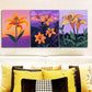 3pcs Featuring Orange Lilies Nature Flowers   Wall Art Set Canvas Framed 40x60cm - High Quality Print 100% Australian Made Wall Canvas Ready to Hang