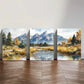 3pcs Grand Teton National Park Triptych Canvas Metal Print Ready to Hang Art