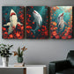 3pcs Dreamy Underwater Creatures Metal Print Ready to Hang Art