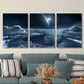 3pcs , outer solar planet art, aerospace art, Metal Print Ready to Hang Art