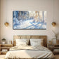 Winter Wonderland Snowy Forest Wall Art Canvas Office Home Room Framed 120x60cm