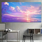 Vibrant Seaside Sunset Scenery Wall Art Canvas Office Home Room Framed 120x60cm