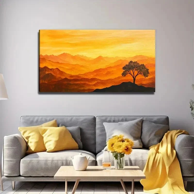 Endless Mountains Perfect Wall Art Canvas Office Home Room Framed 120x60cm