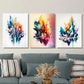 3pcs Colorful crystal art, geometric gradient Metal Print Ready to Hang Art