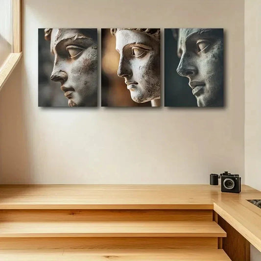 3pcs Ancient Greek statue Design Metal Print Ready to Hang Art