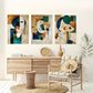 3pcs Modern Creative Abstract Metal Print Ready to Hang Art