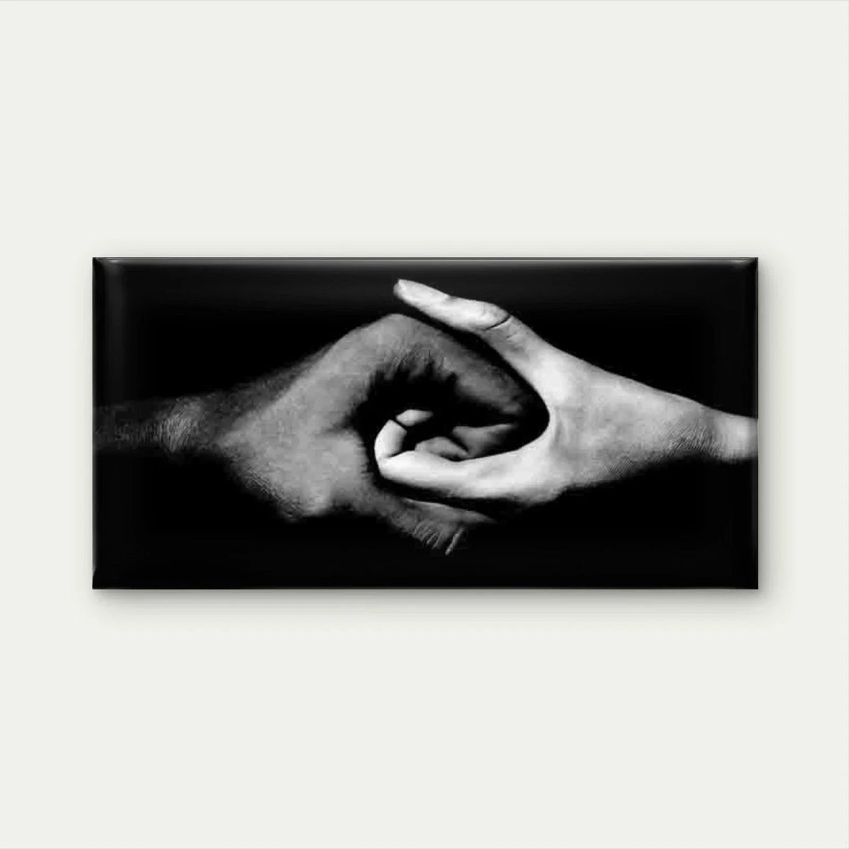 Black and White Hands Wall Art Canvas Office Home Room Framed 120x60cm