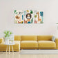 3pcs  Baby Boy Watercolor Baby Animals  Metal Print Ready to Hang Art