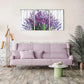 3pcs Vibrant Purple Vintage Wooden Flower Metal Print Ready to Hang Art