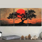 3pcs The Red Sun Tree Art Painting Metal Print Ready to Hang Art