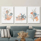 3pcs Abstract seashell coral seaweed art painting Metal Print Ready to Hang Art