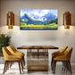 Snow-Capped Peaks & Serene Wall Art Canvas Office Home Room Framed 120x60cm