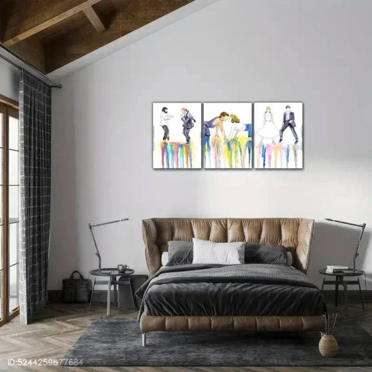 3pcs Dance Art Poster Pop Culture Dance Studio Metal Print Ready to Hang Art