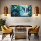 Waterfall Quiet Forest Perfect Wall Art Canvas Office Home Room Framed 80x45cm