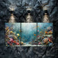 3pcs Vibrant Coral Reef Canvas Framed 40x60cm - High Quality Print 100% Australian Made Wall Canvas Ready to Hang