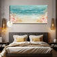 Realistic Ocean Waves In Blue Wall Art canvas office home room framed 120x60cm
