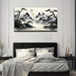 Chinese Landscape Wall Art Canvas Office Home Room Framed 80x45cm