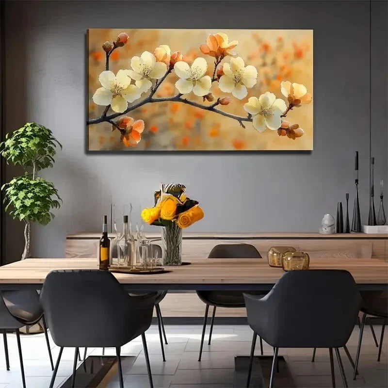 Modern Exquisite Flowers Wall Art Canvas Office Home Room Framed 120x60cm