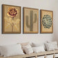 3pcs Golden Roses Cactus And Succulents Wall Art Set Canvas Framed 40x60cm - High Quality Print 100% Australian Made Wall Canvas Ready to Hang