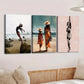 3pcs Fashion Artistic Vibrant Beach Scene Ladies Wall Art Set Canvas Framed 40x60cm - High Quality Print 100% Australian Made Wall Canvas Ready to Hang