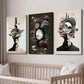 3pcs Head Portraits with Flower & Nature Wall Art Set Canvas Framed 40x60cm - High Quality Print 100% Australian Made Wall Canvas Ready to Hang