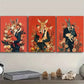 3pcs Mr. Rabbit, With Wife Floral Background Wall Art Set Canvas Framed 40x60cm - High Quality Print 100% Australian Made Wall Canvas Ready to Hang