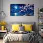 A Moon Hanging High In The Dark Wall Art Canvas Office Home Room Framed 120x60cm