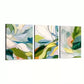 3pcs Minimalist Modern Green Plant Flower Canvas Framed 40x60cm - High Quality Print 100% Australian Made Wall Canvas Ready to Hang