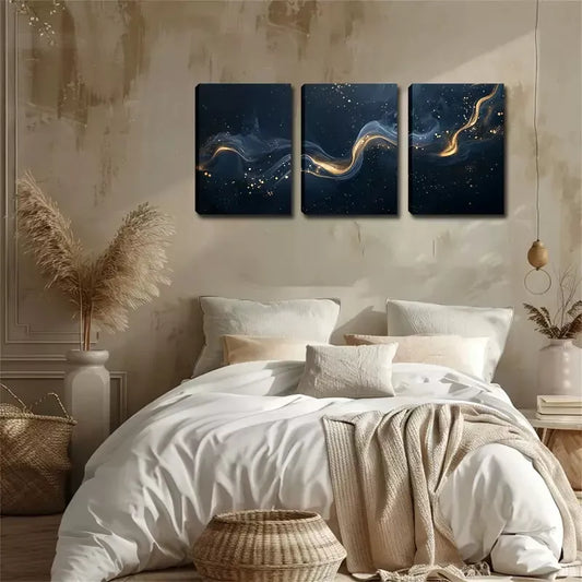 3pcs Galaxies In The Universe  Wall Art Set Canvas Framed 40x60cm - High Quality Print 100% Australian Made Wall Canvas Ready to Hang