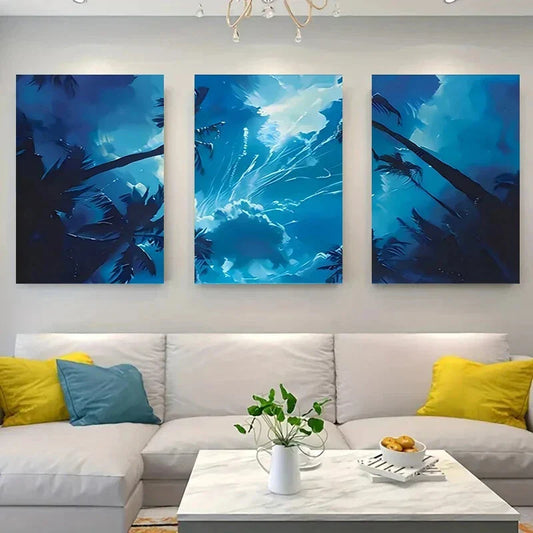 3pcs Abstract Charming Illustrations Metal Print Ready to Hang Art