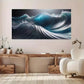 Modern Waves Dynamic Ocean wall canvas office home room framed 120x60cm