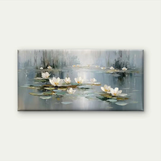 Minimalist Abstract Floral Wall Art Canvas Office Home Room Framed 80x45cm