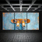 3pcs Skateboard Vibrant Wrapped Metal Print Ready to Hang Art