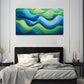 Abstract Wave Wall Art Canvas Office Home Room Framed 80x45cm