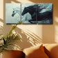 3pcs Two Black and White Horses Running Metal Print Ready to Hang Art