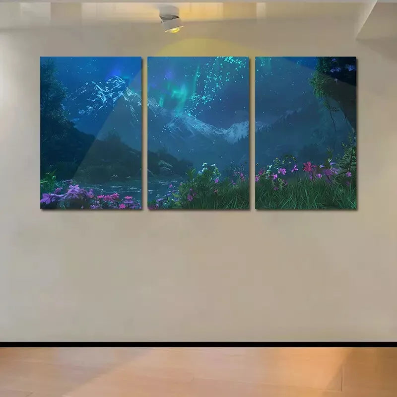 3pcs Northern Lights Canvas Framed 40x60cm - High Quality Print 100% Australian Made Wall Canvas Ready to Hang