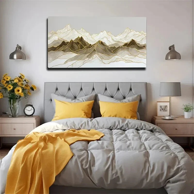 Horizontal Abstract Nature Wall Art Canvas Office Home Room Framed 120x60cm
