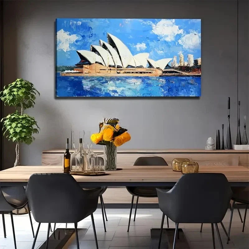 Australian Landscape Sydney Wall Art Canvas Office Home Room Framed 80x45cm