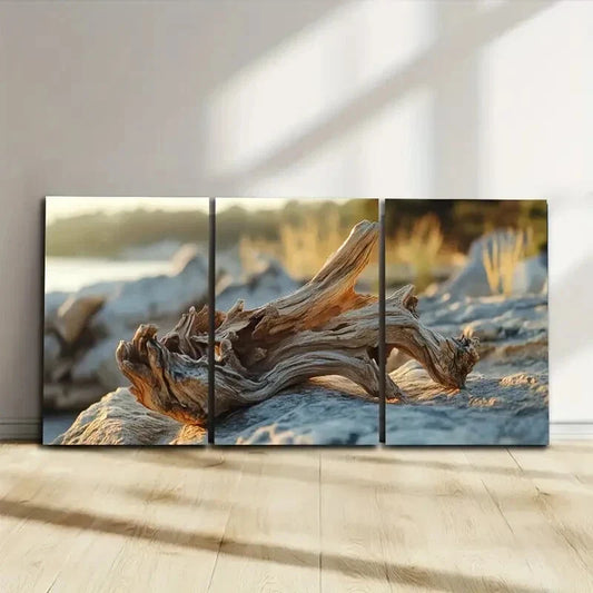 3pcs   Modern Beach Landscape  Wall Art Set Canvas Framed 40x60cm - High Quality Print 100% Australian Made Wall Canvas Ready to Hang