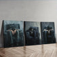 3pcs Decadent Man Trio Modern Black & White Wall Art Set Canvas Framed 40x60cm - High Quality Print 100% Australian Made Wall Canvas Ready to Hang