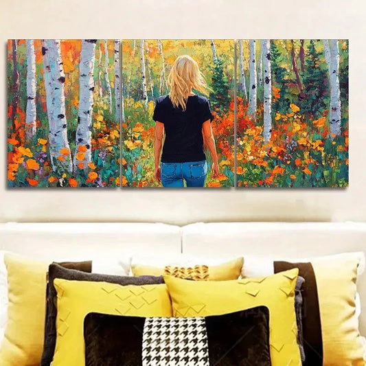 3pcs Spring Forest, Luxurious  Wall Art Set Canvas Framed 40x60cm - High Quality Print 100% Australian Made Wall Canvas Ready to Hang